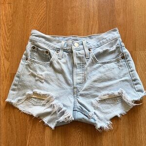 Levi Strauss & co 501 Casual Light Blue Denim Shorts